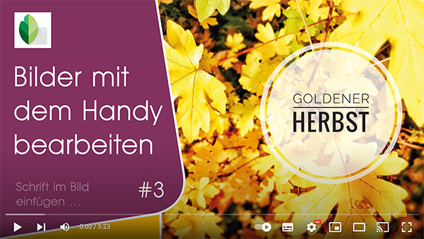 Bilder mit dem Handy bearbeiten - Schrift auf ein Bild setzen